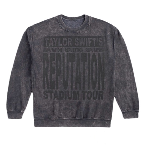Taylor Swift Tops - Taylor Swift Reputation Stadium Tour Gray Graphic Pullover Crewneck Sweatshirt